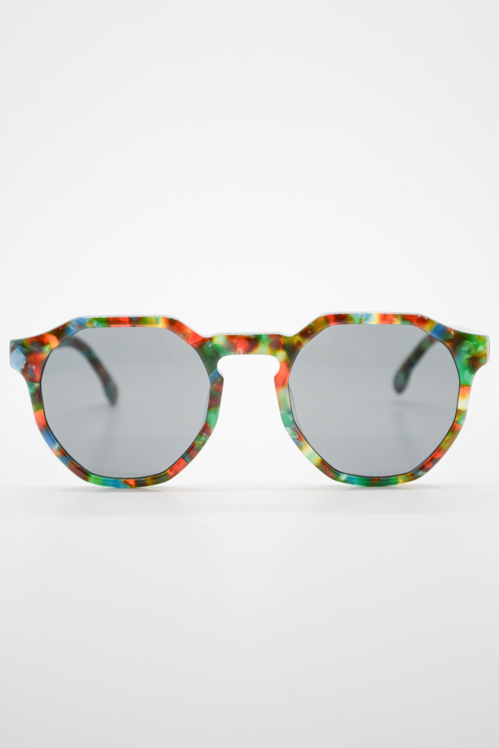 gafas de sol three verde rojo