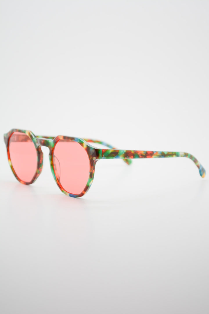 gafas de sol three verde rojo