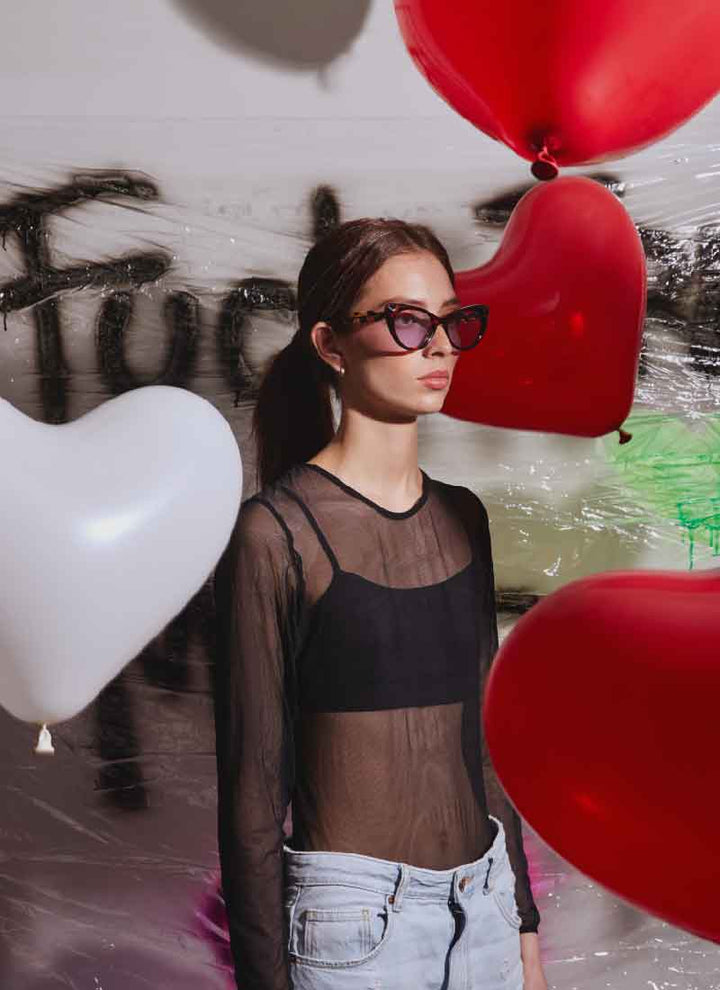 gafas de sol fourty9 rosado blanco